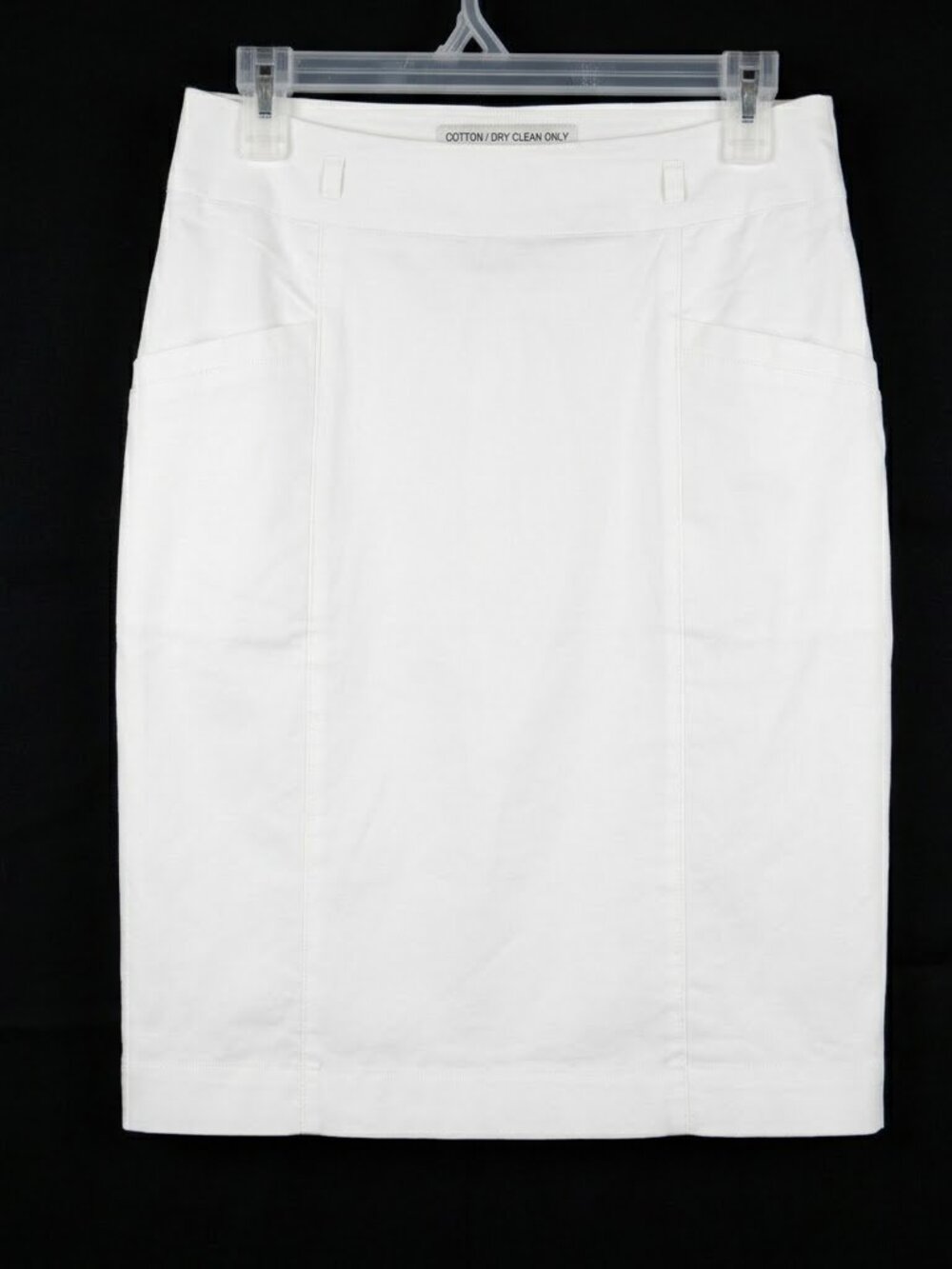 H & M White Knee Length Pencil Skirt Women's Size 8